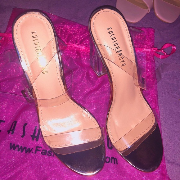 Fashion Nova Shoes - Glass Heels